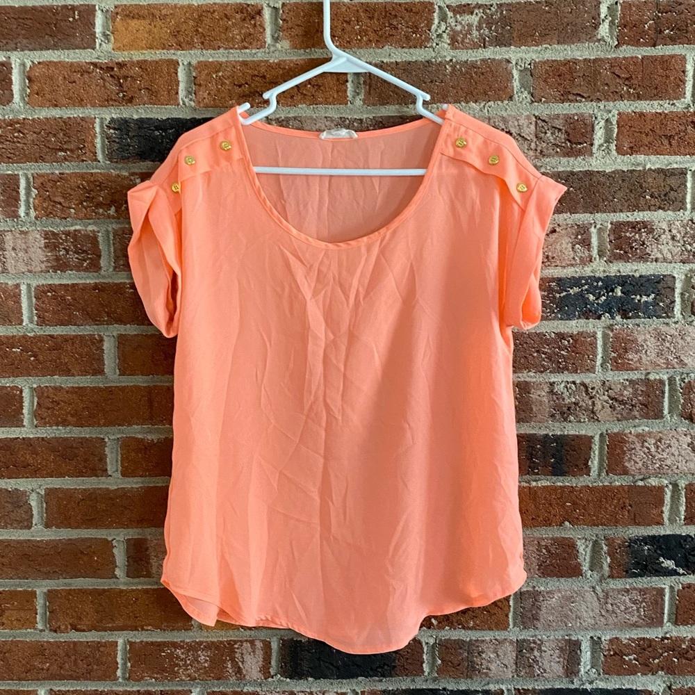 Orange short sleeve shirt